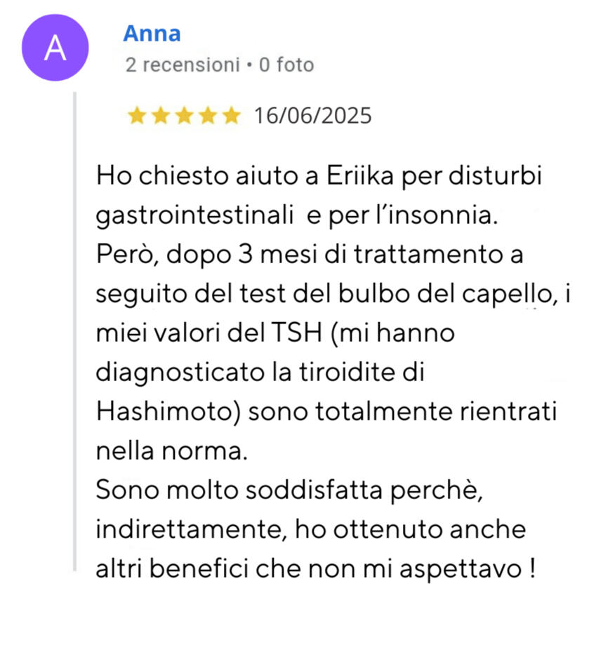 Testimonianza trattamento tiroidite hashimoto, Naturopata, Codroipo, Udine, Pordenone