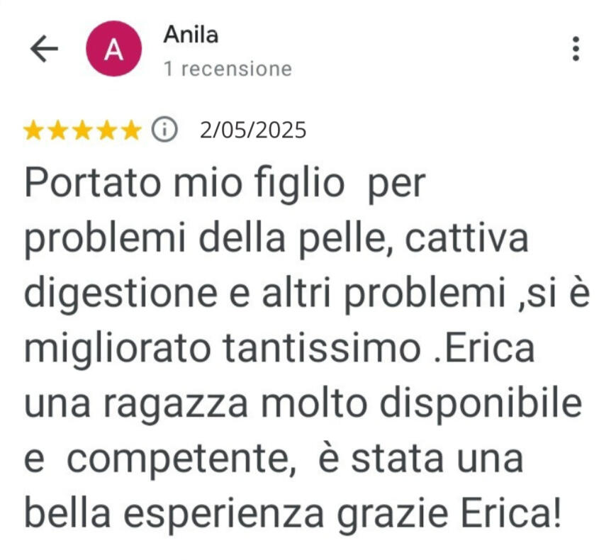 Testimonianza pelle, naturopata Codroipo, Udine, Pordenone